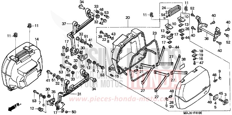 SADDLEBAG for Pan-European ABS MIDDY BLUE METTALIC (B162) from 2000